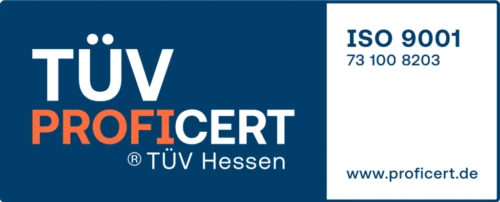TÜV ProfiCert Siegel: ISO 9001 zertifiziert